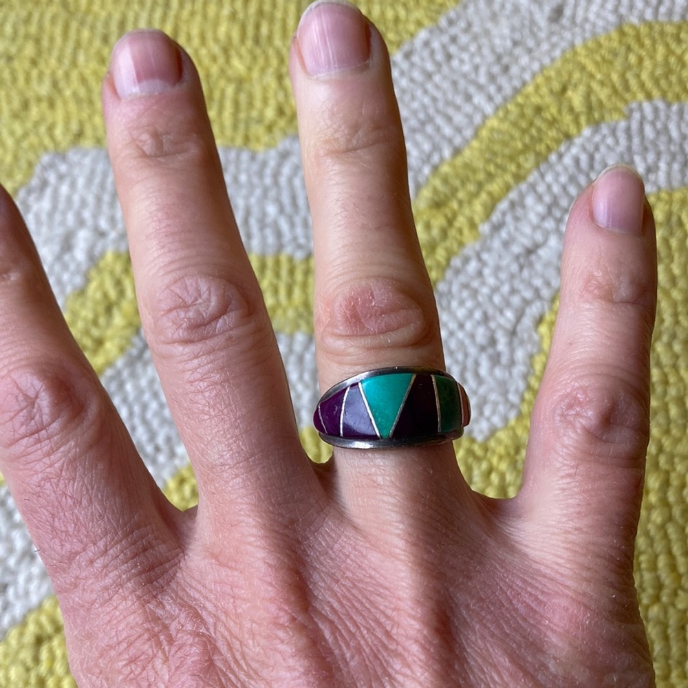 Sterling silver turquoise ring VTG